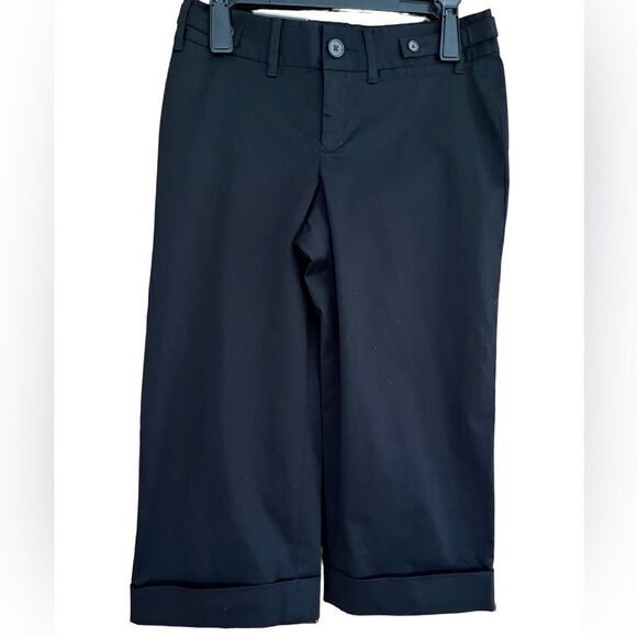 NEW with tags Banana Republic black Contoured Fit crop pants, size 2 - Picture 1 of 7